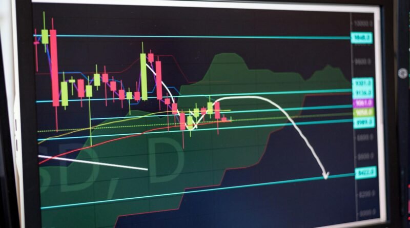 monitor with data on stock exchange on screen