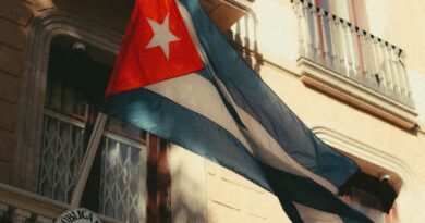 flag of cuba on balcony