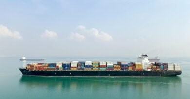 container ship on sea