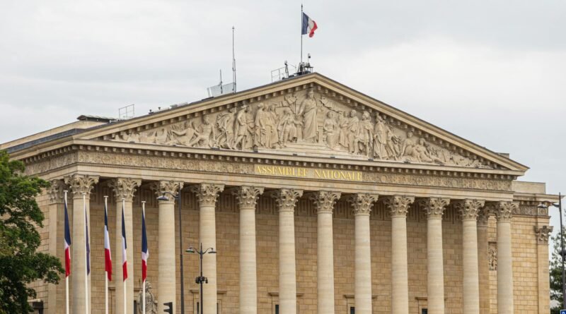 front view of assemblee nationale in paris