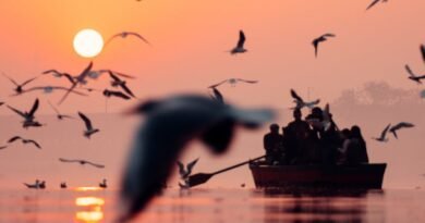 people on boat during sunset