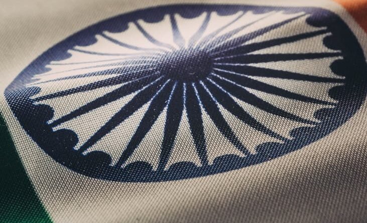 close up shot of an indian flag