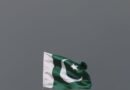 pakistani flag against stormy sky