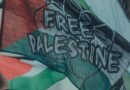 close up of palestinian flags
