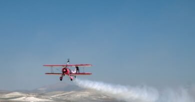 biplane flying