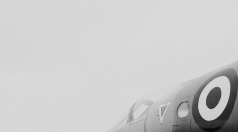 black and white photo of a vintage aircraft