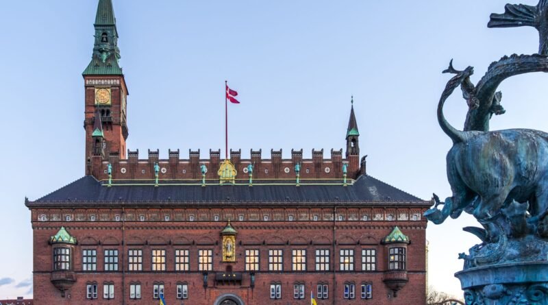 copenhagen city hall and dragon fountain