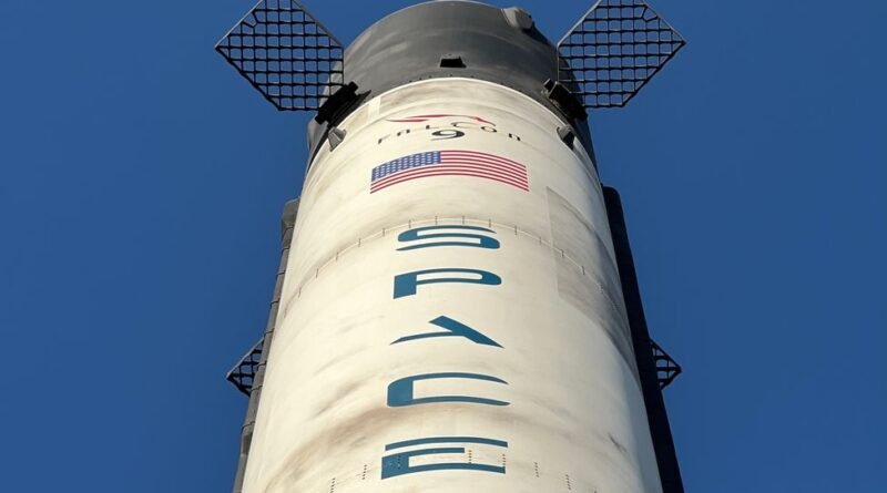 tower by the spacex headquarters against the sky