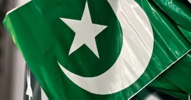 Suicide Bombing at Peace Rally in Pakistan’s Swat Valley Kills at Least 14 close up of pakistani flags with crescent and star