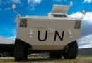 un armored vehicle at deployment site in madrid