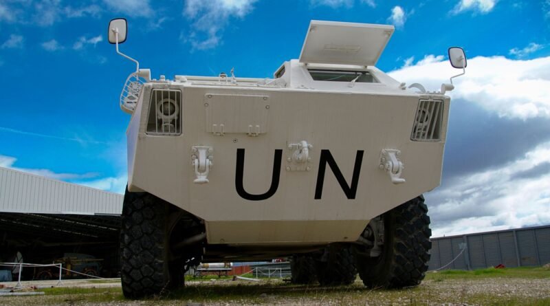 un armored vehicle at deployment site in madrid