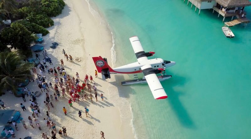 group of people near an airplane